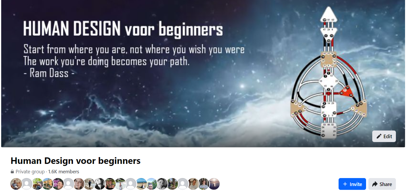 facebook cover Human Design België