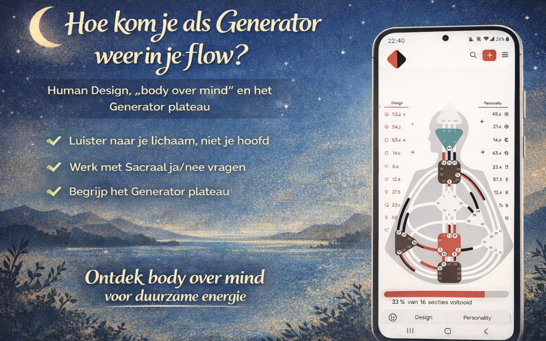 Hoe kom je als Generator weer in flow?